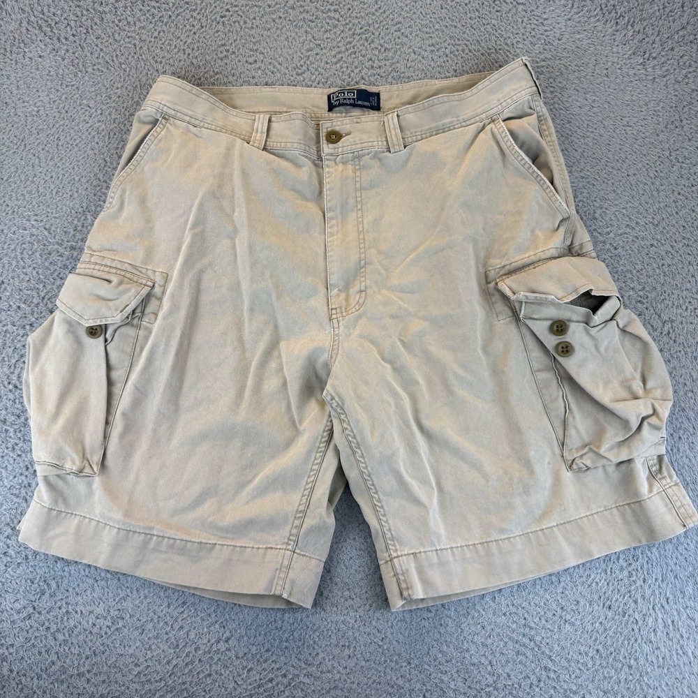 Polo Ralph Lauren Cargo Shorts Mens 38 Brown 9" Inseam Classic Chino Preppy